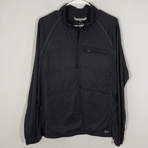 OROS Explorer 1/4 Quarter Zip Men's Size Large Charcoal Gray Padded Pullover